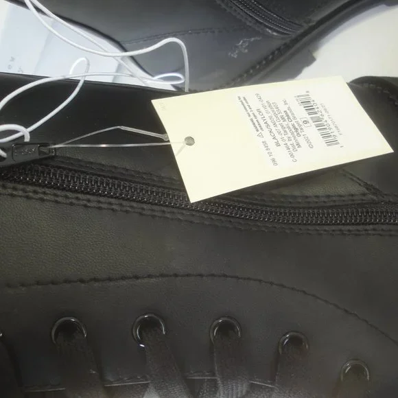 A New Day Black Combat Style Boots Ladies Size 9 - Picture 4 of 12